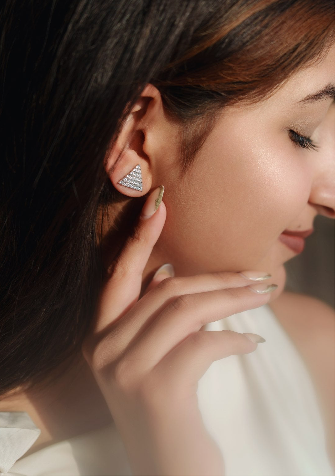 925 Pure Silver Fine Zircon Earing Stud