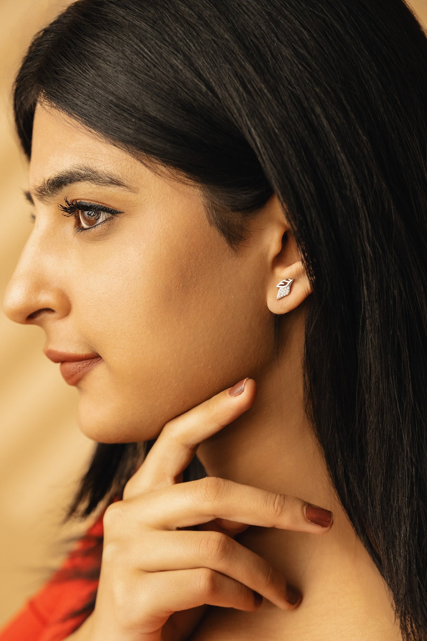 925 Pure Silver Fine Fern Earrings