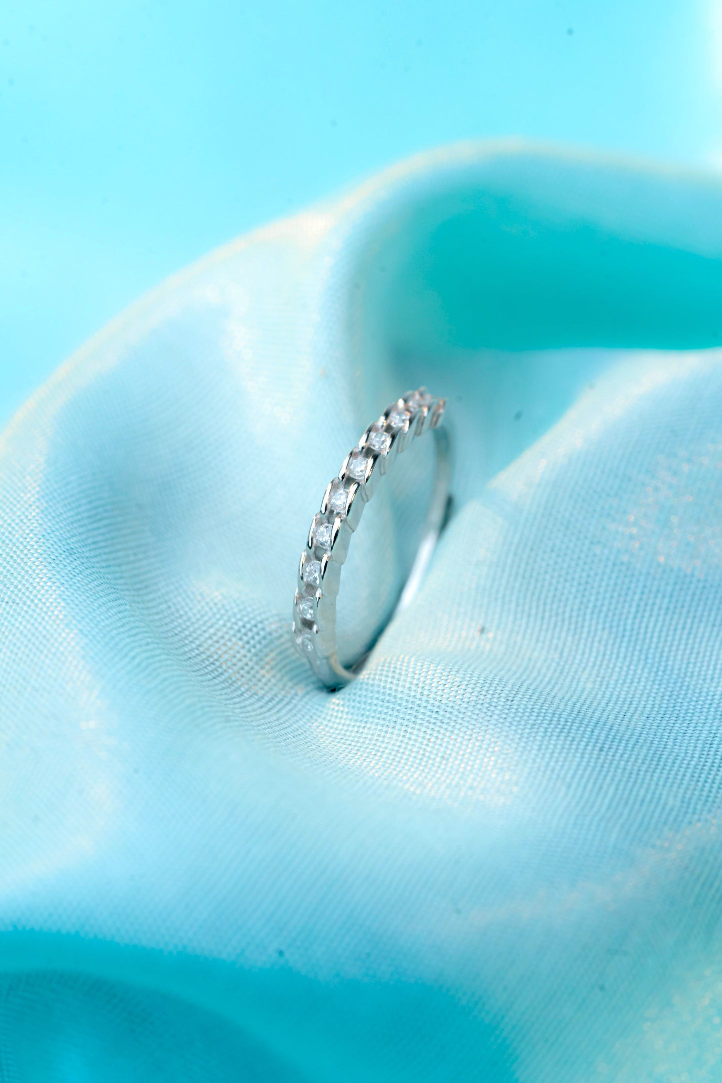 925 Pure Silver Fine Zircon Ring