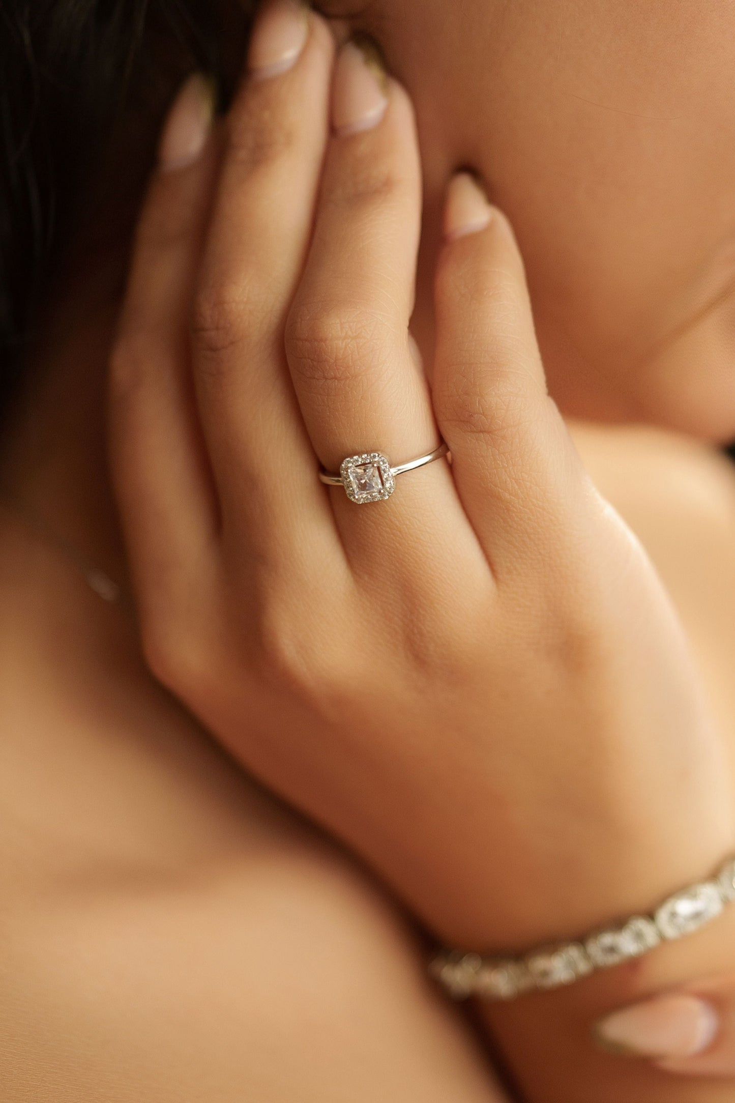 925 Pure Silver Fine Silvester Solitaire Ring