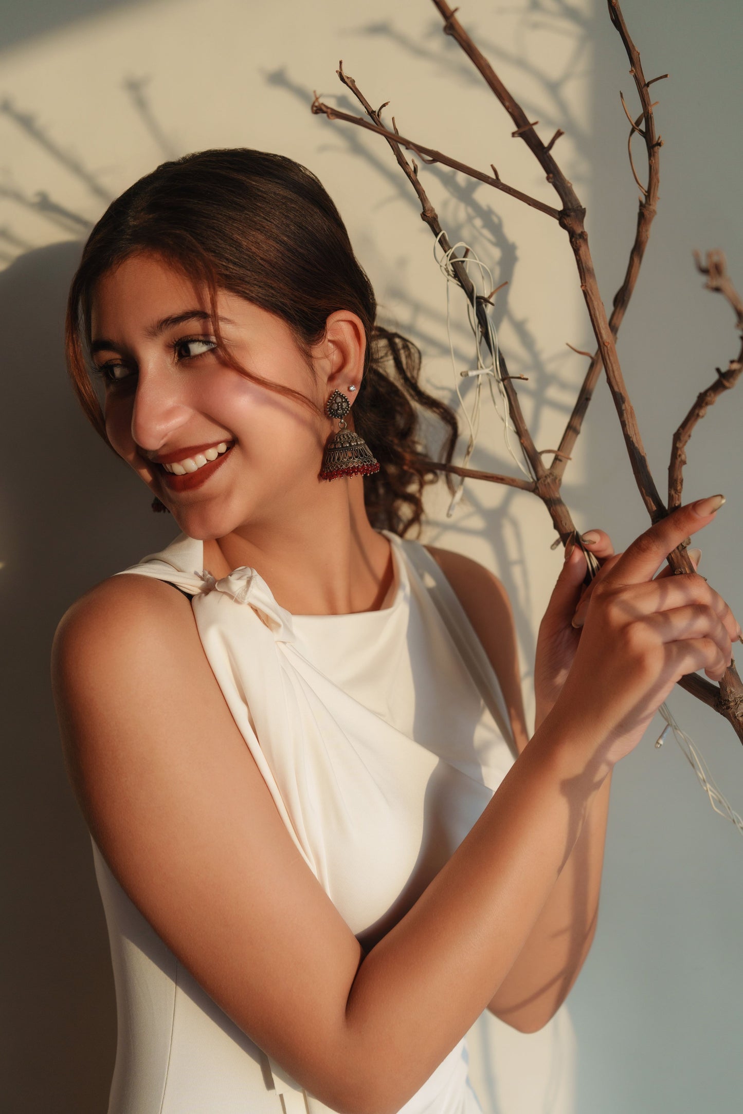 Oxidized 925 Pure Silver Ranisa Jhumkas