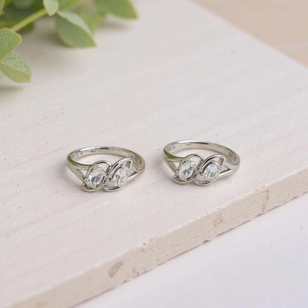 925 Fine Silver Cosmic Toe Rings