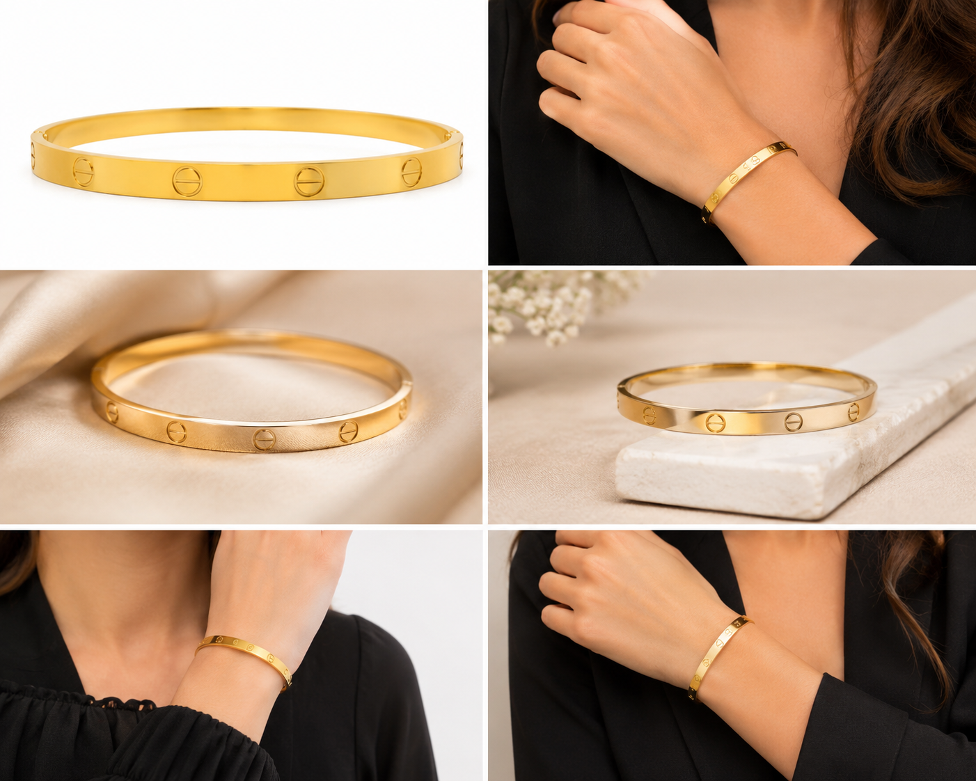 Lunara Luxe Screw Bangle