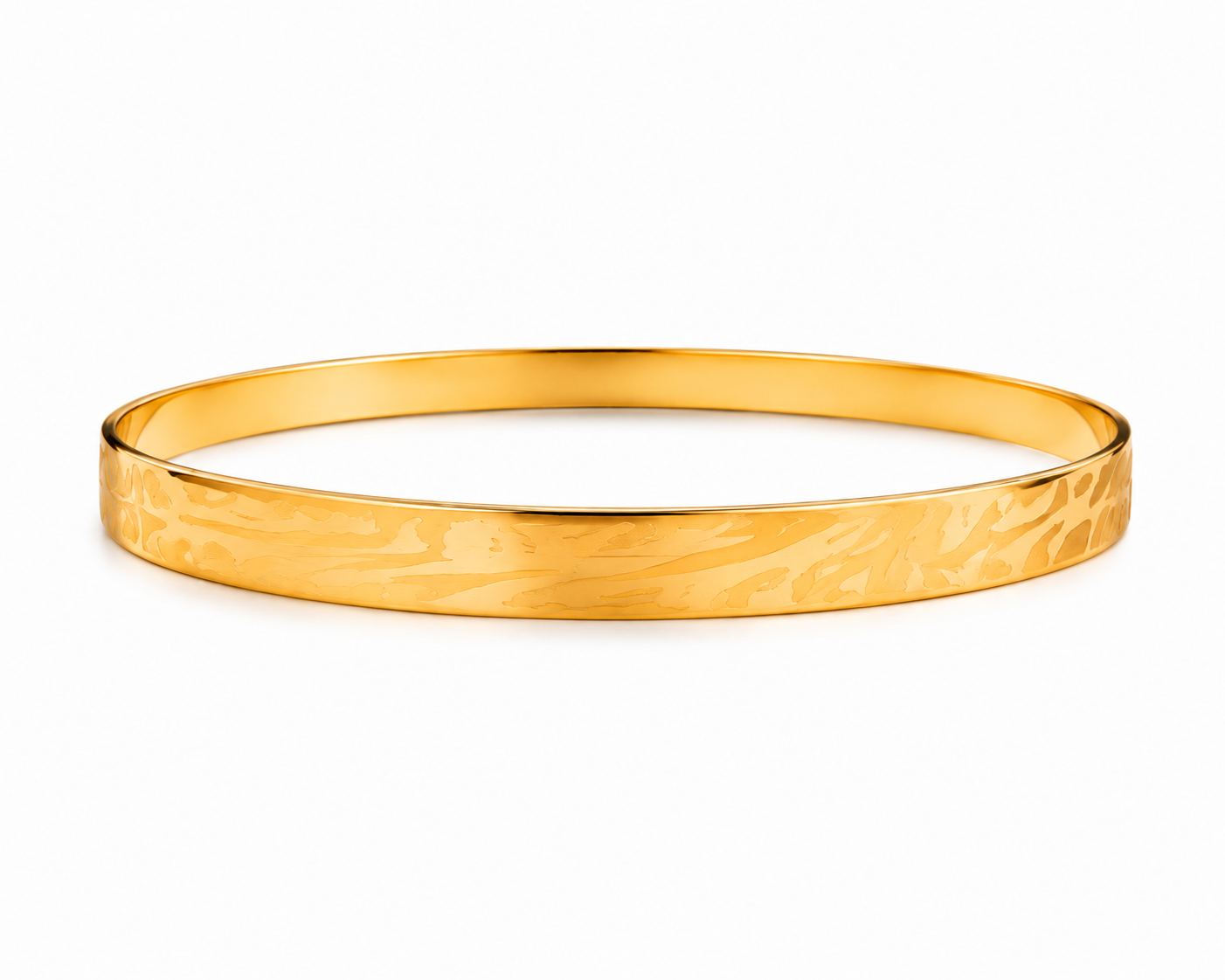 Veloura Textured Gold Bangle
