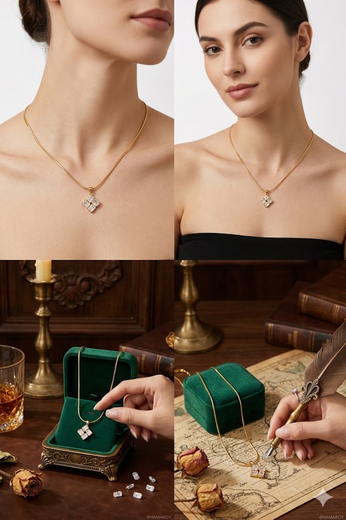Elara Emerald Cut Pendant