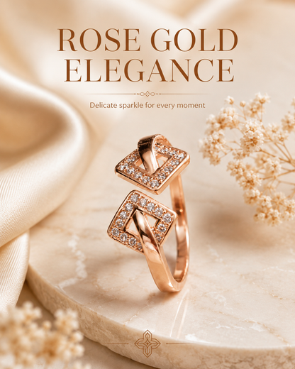 Celestia Dual Square Ring