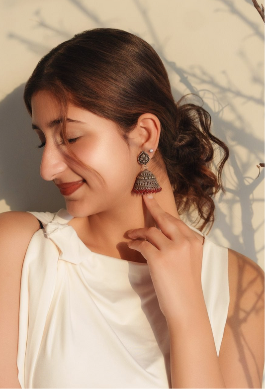Oxidized Ranisa Jhumkas