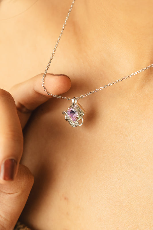 The Dusk Swarovski Stone 925 Pure Silver Fine Pendant