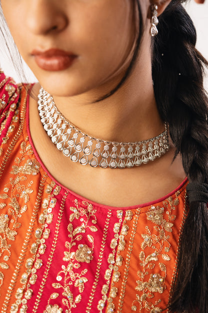 The Baisara 925 Pure Silver Fine Choker Set