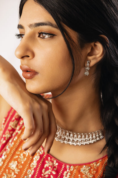 The Baisara 925 Pure Silver Fine Choker Set