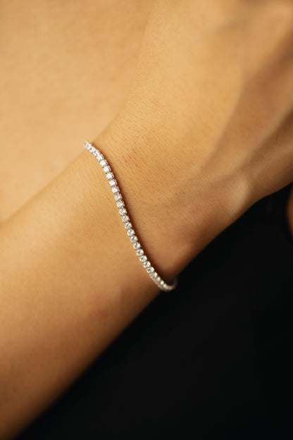 925 Pure Silver Fine Tennis Bracelet