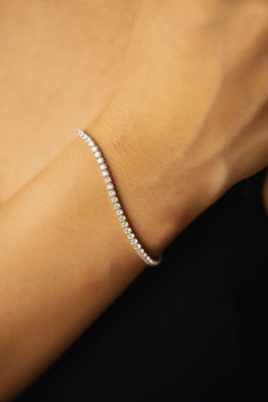 Fine Silver Tennis Bracelet