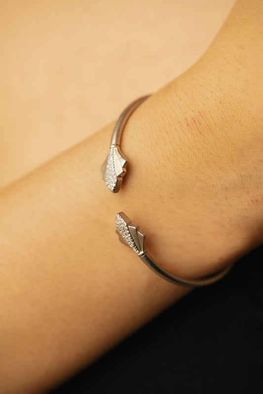 Spear Head Fine Silver Bracelet