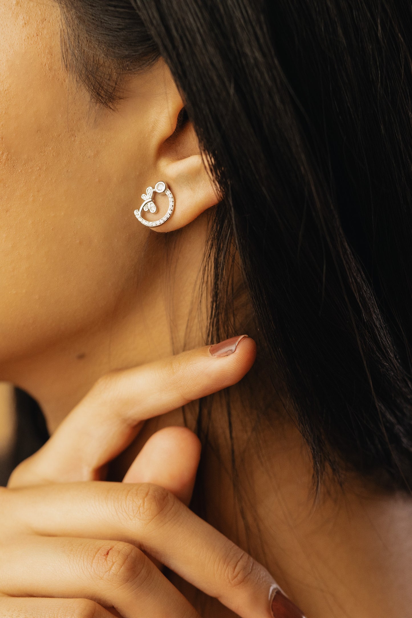 Natures 925 Pure Silver Fine Earrings