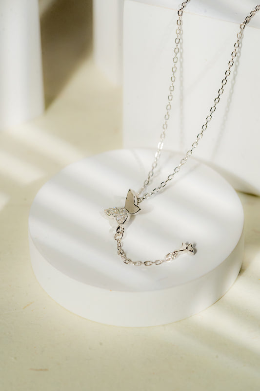 925 Pure Silver Fine Butterfly Pendant