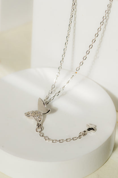925 Pure Silver Fine Butterfly Pendant