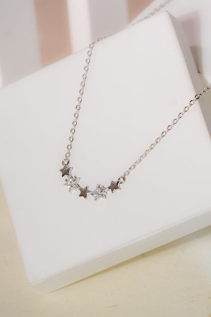 Star Zircon 925 Pure Silver Fine Pendant