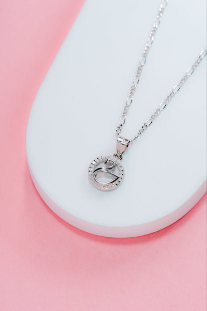 925 Pure Silver Fine Swan Zircon Pendant