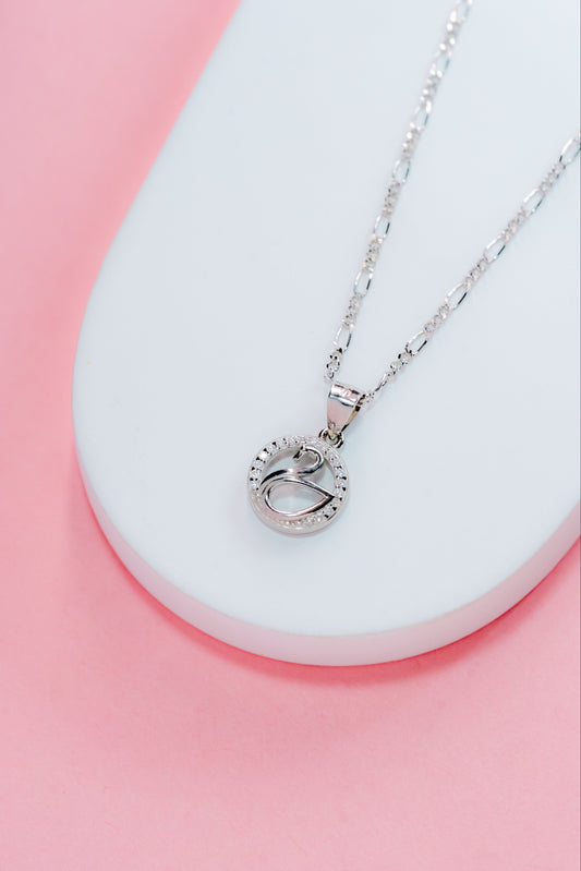 925 Pure Silver Fine Swan Zircon Pendant