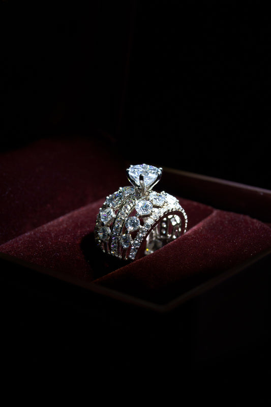 925 Pure Silver Fine Maharani Ring