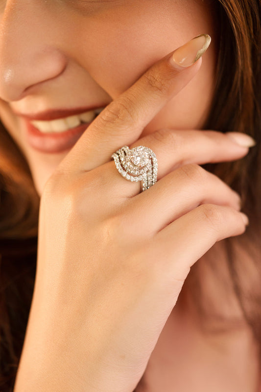 925 Pure Silver Fine The Sahiba Ring