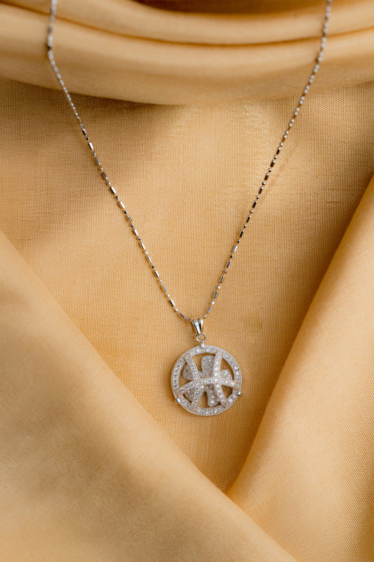 Fine Zircon 925 Pure Silver Fine Pendant