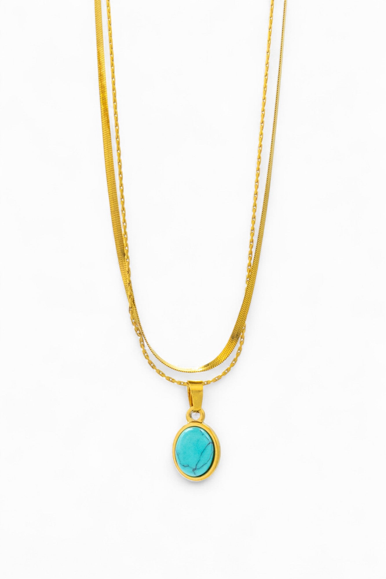 Unique Turquoise / Firoza Stone Pendant