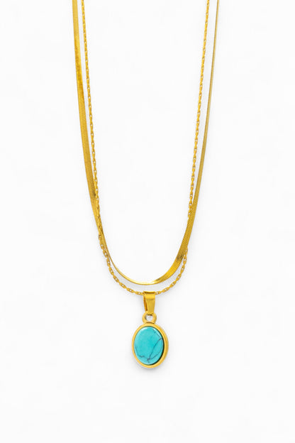 Unique Turquoise / Firoza Stone Pendant