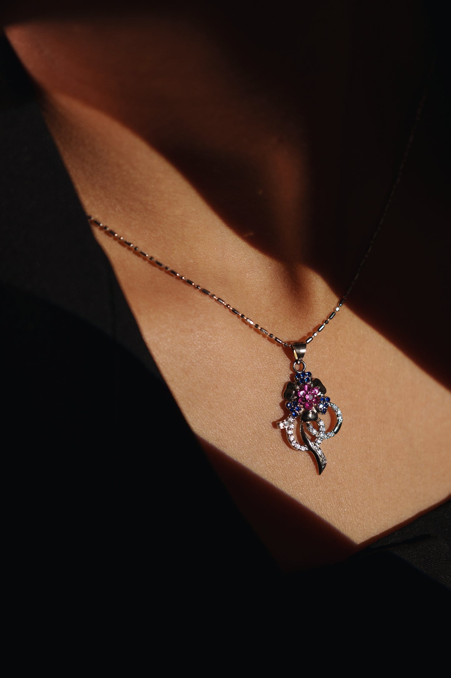 925 Pure Silver Fine Shining Heart Pendant