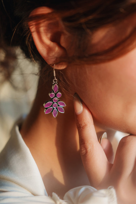 Byzantium Oxidized Drop Earrings