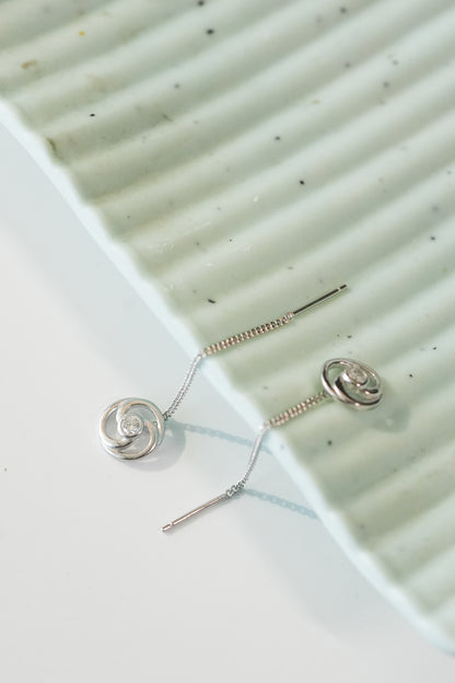 925 Pure Silver Fine Cosmic Latkan Earrings
