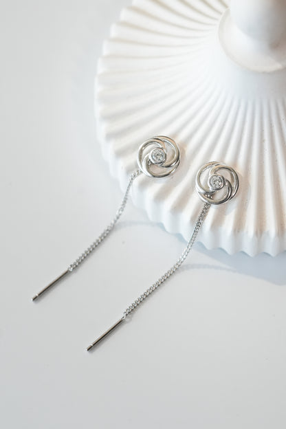 925 Pure Silver Fine Cosmic Latkan Earrings