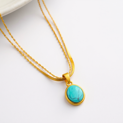 Unique Turquoise / Firoza Stone Pendant