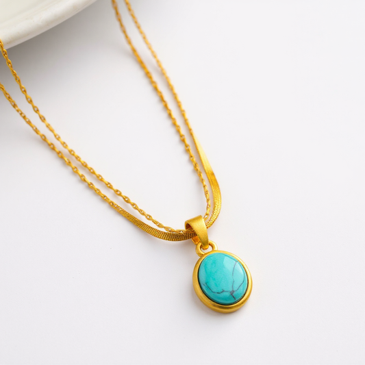 Unique Turquoise / Firoza Stone Pendant