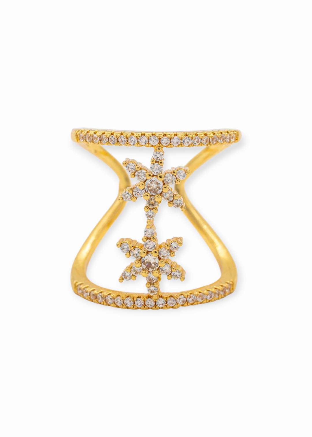 Gold-Plated Starlight Statement Ring