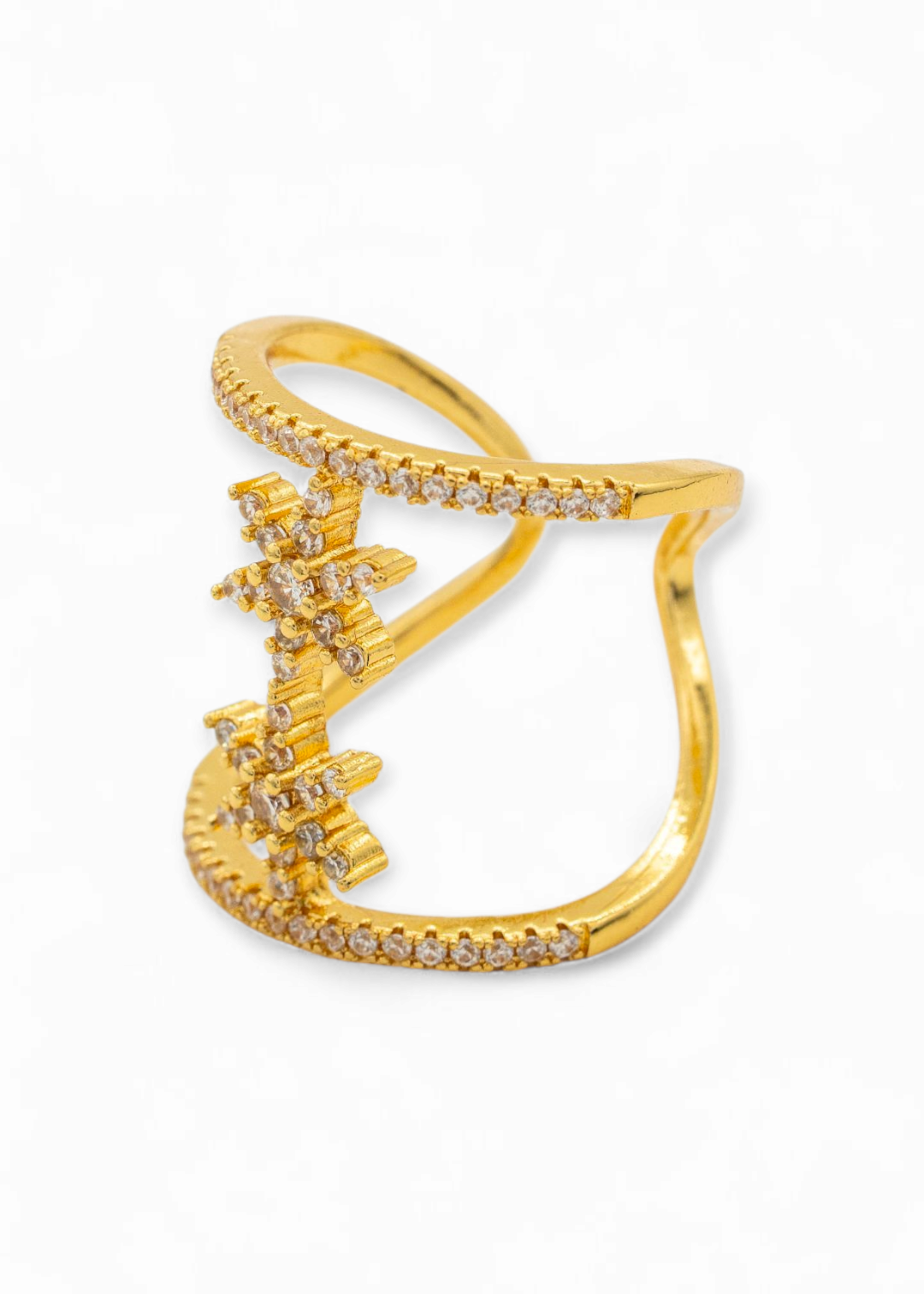 Gold-Plated Starlight Statement Ring
