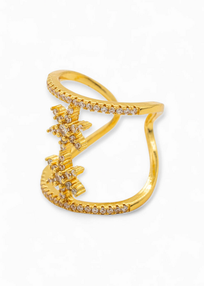 Gold-Plated Starlight Statement Ring