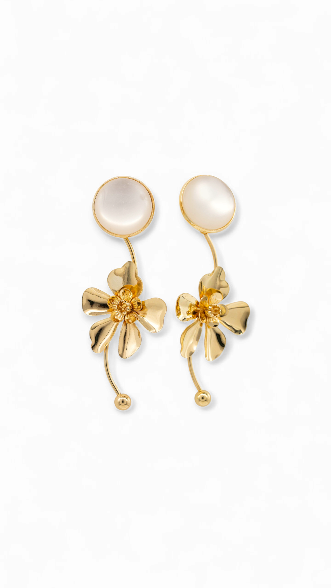 Gold Plated Floral Earrings