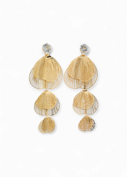Gold Plated Leaf Earrings