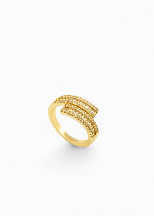 Gold Plated Double Band Ring