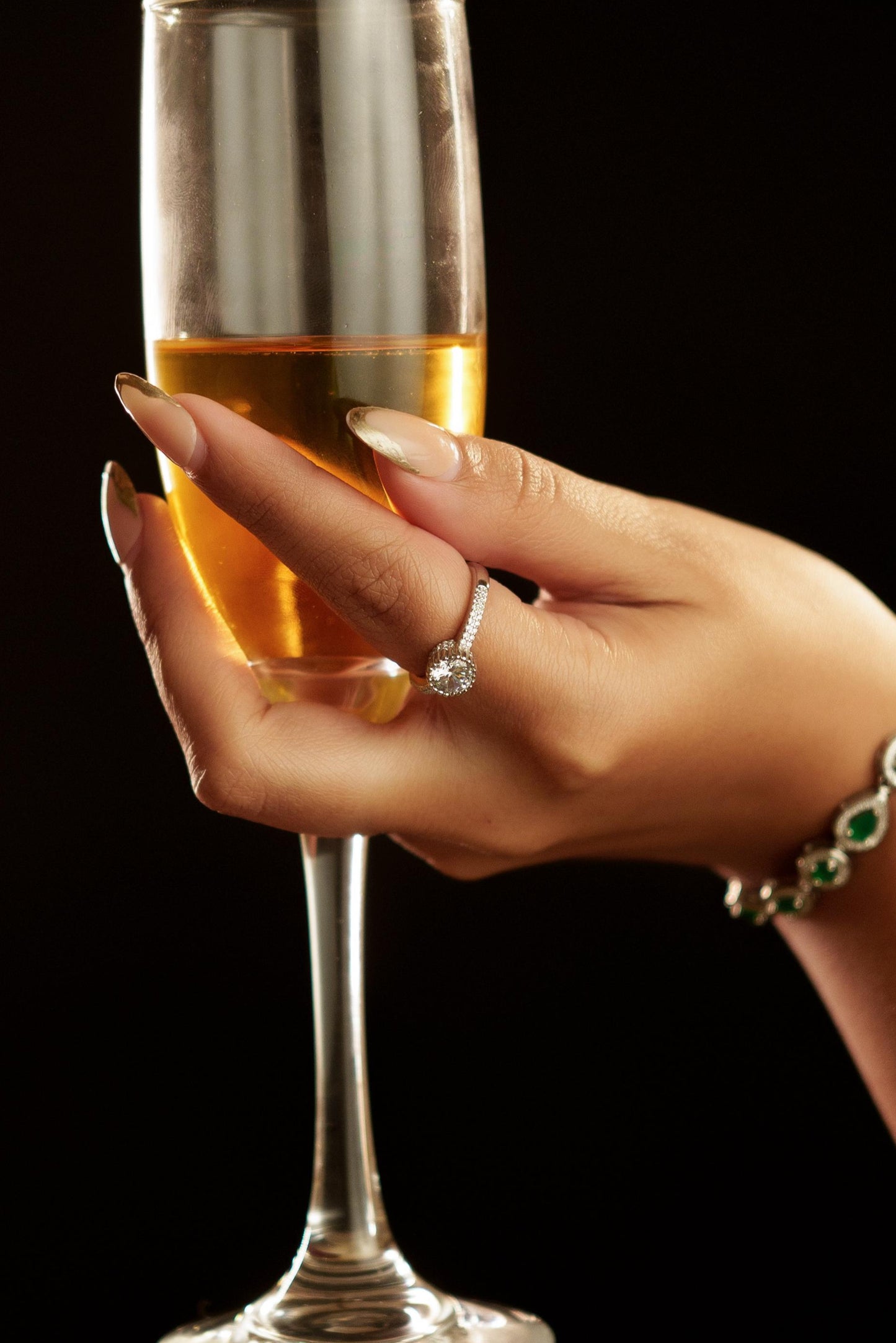 High 925 Pure Silver Fine Zircon Ring