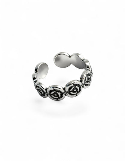925 Fine Silver Rose Petal Toe Rings