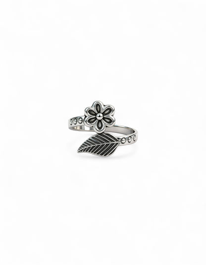 925 Fine Silver Floral Toe Rings