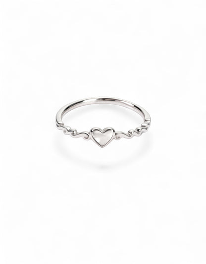 Amora 925 Pure Silver Heart Ring