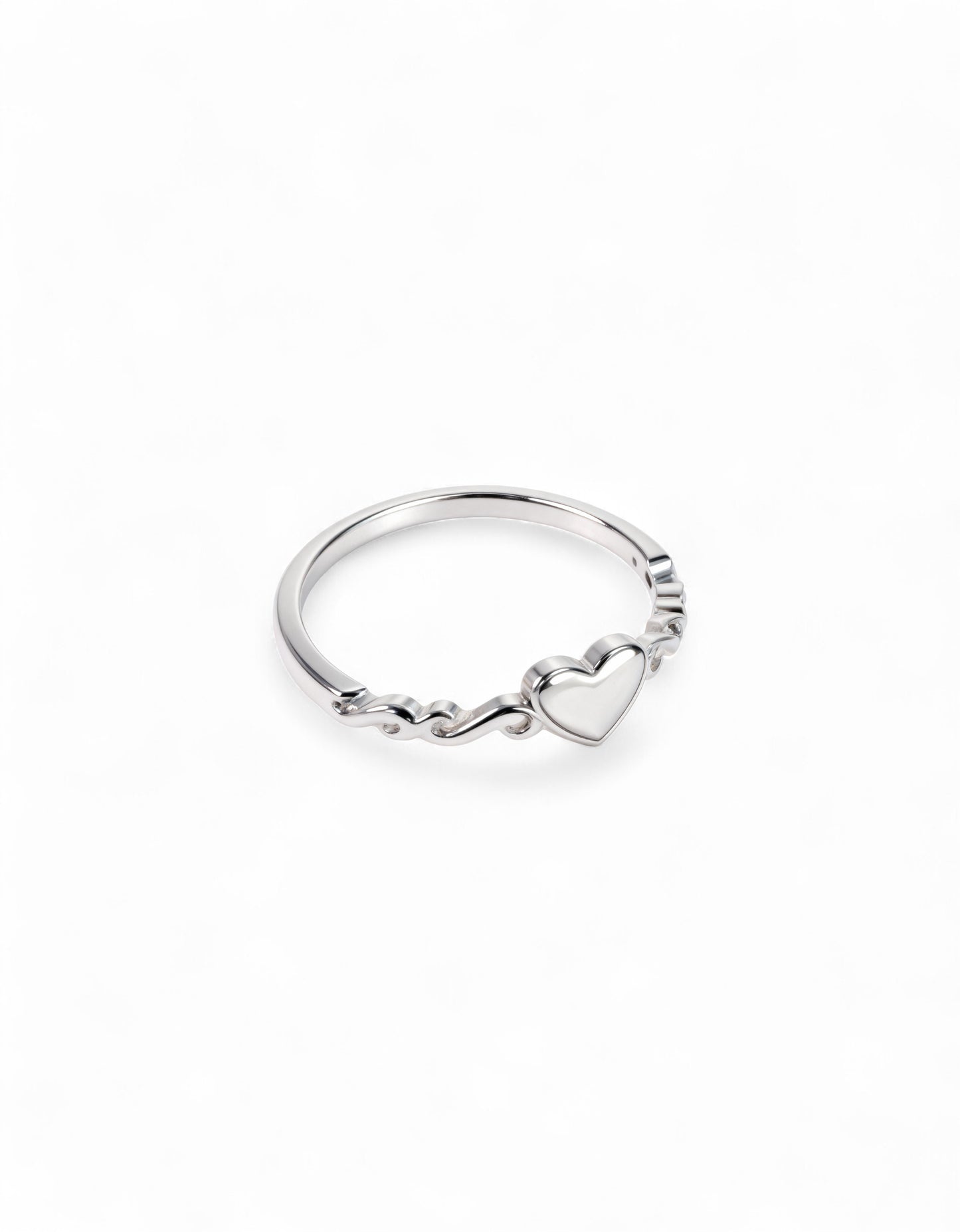 Amora 925 Pure Silver Heart Ring