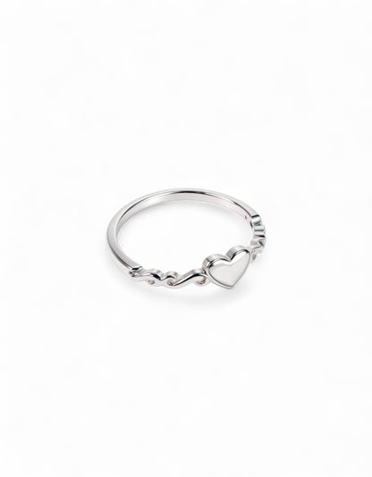 Amora 925 Pure Silver Heart Ring