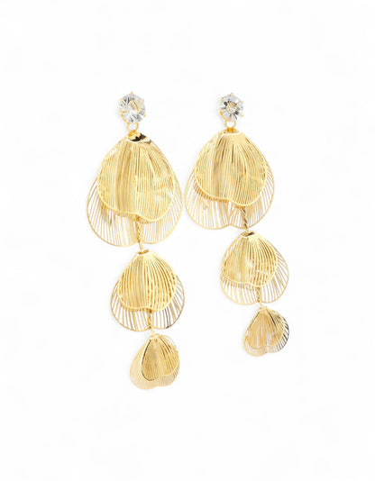 Gold Plated Leaf Earrings