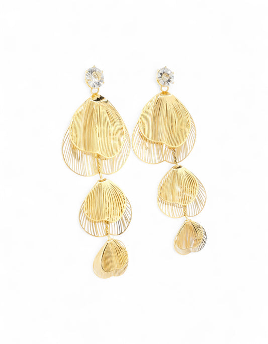 Gold Plated Leaf Earrings