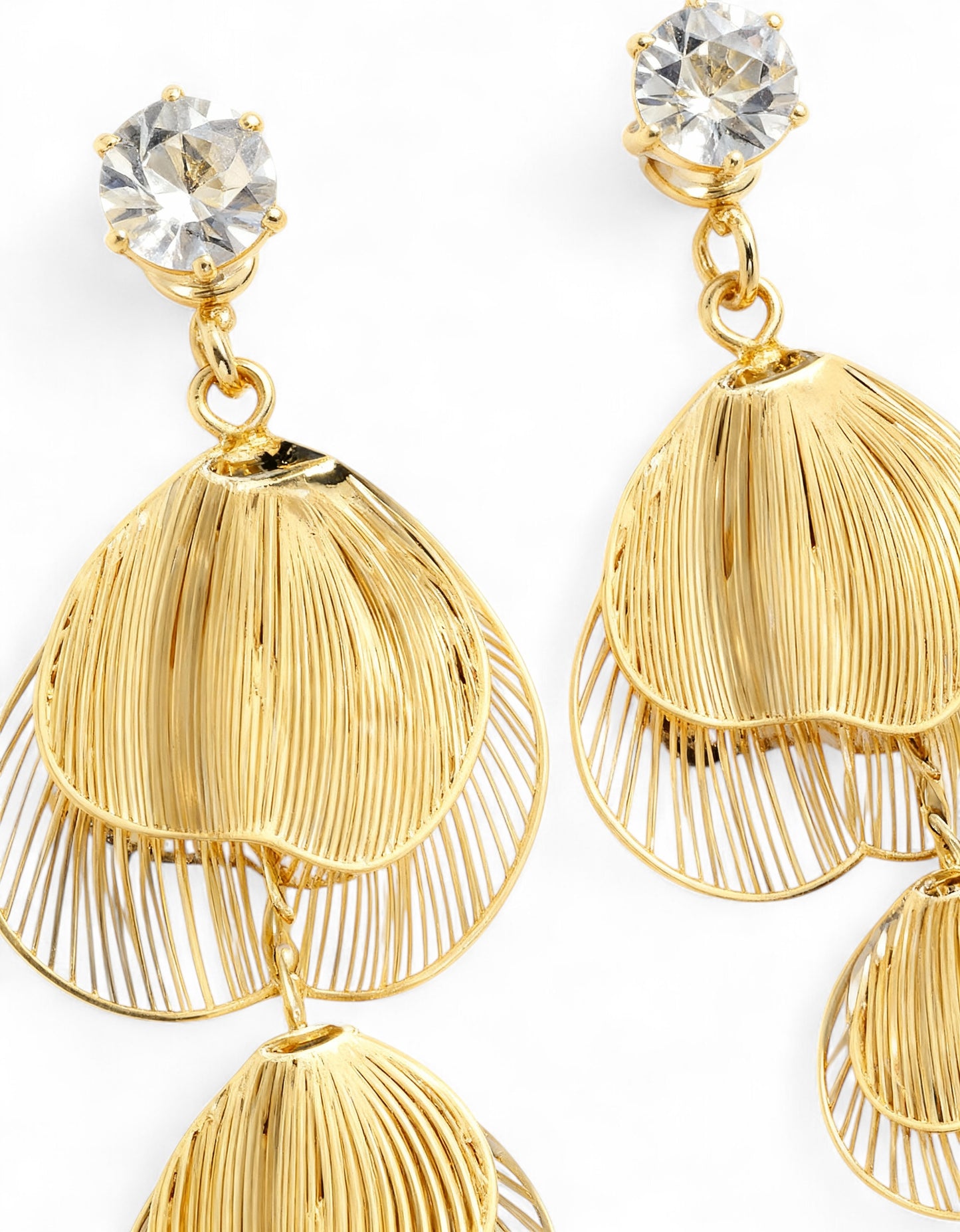 Gold Plated Leaf Earrings