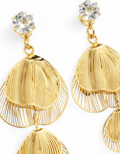 Gold Plated Leaf Earrings
